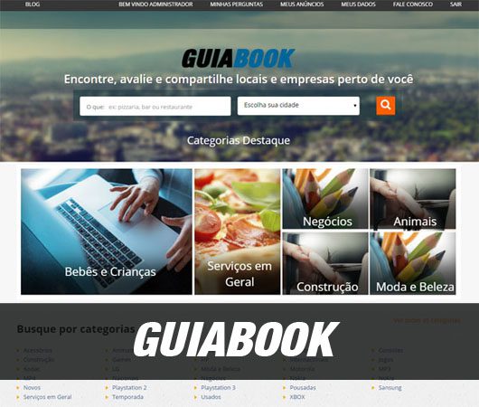 criar site de guia comercial