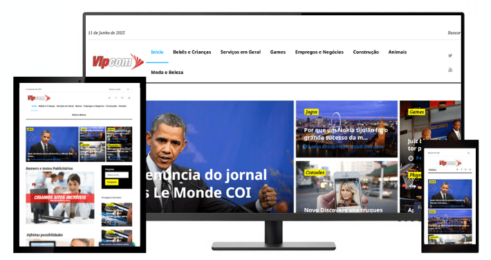 Agora criar um site de notícias nunca foi tão fácil com a plataforma VipNews Crie seu portal de notícias e comece a monetizar hoje mesmo!