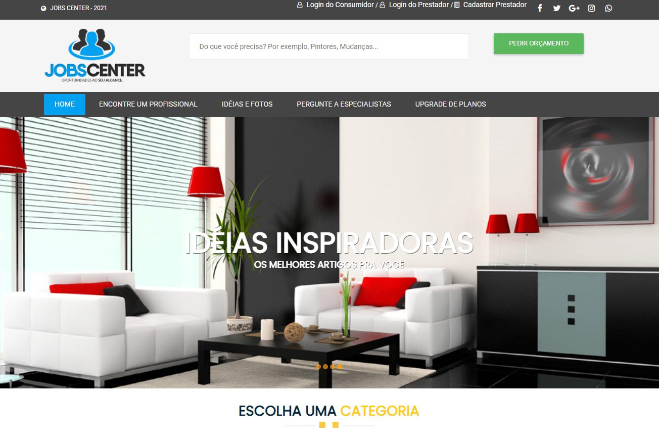 Site de Emprego para Profissionais Autônomos