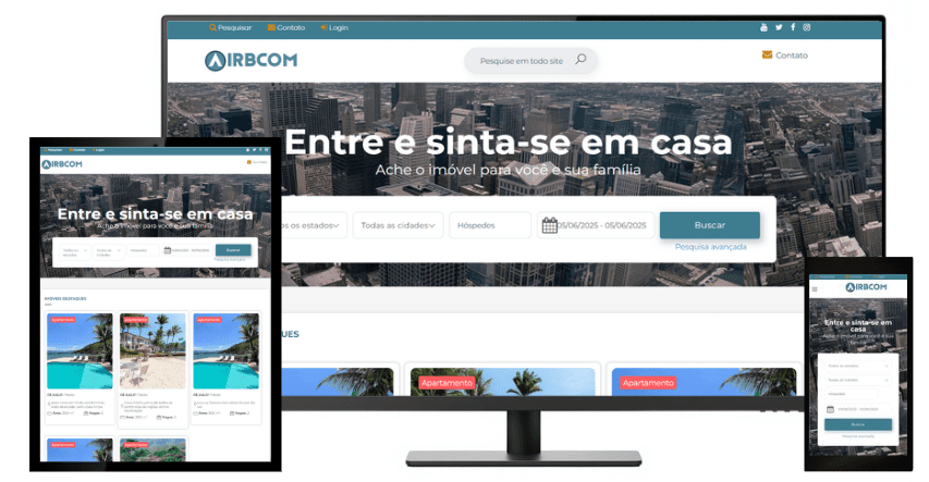 Crie site tipo Airbnb com a Vipcom Sistemas e lucre mais