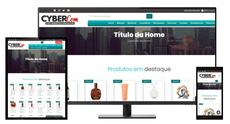 Crie site estilo Mercado Livre, rápido, profissional e personalizado!